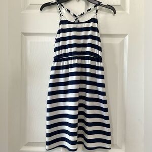Arizona Kids Navy and White Striped Dress